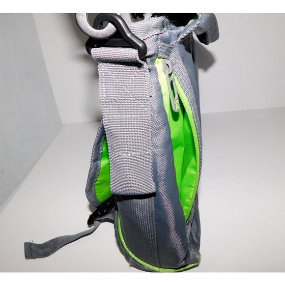 ISAGENIX Gray Neon Green Crossbody Shoulder Messenger Laptop Computer Bag - Picture 12 of 12